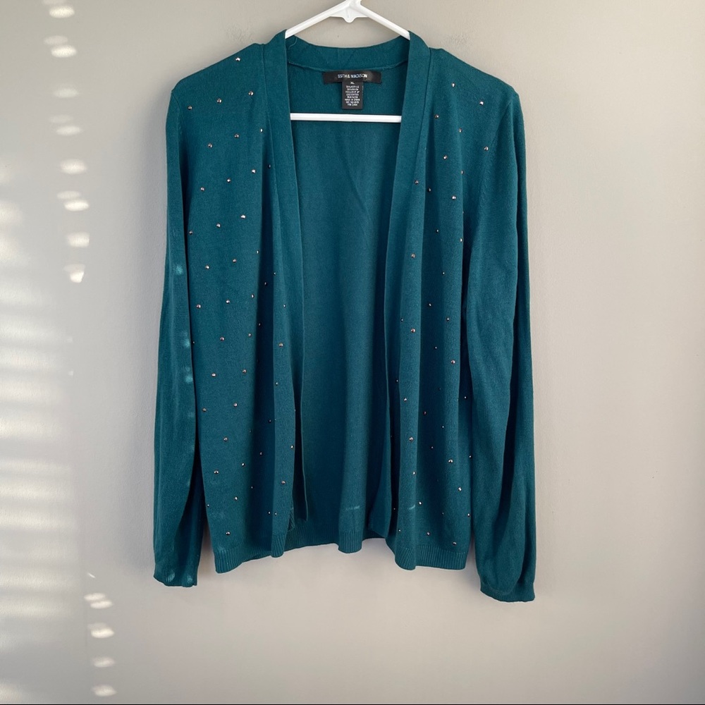 89th & Madison Green Cardigan XL